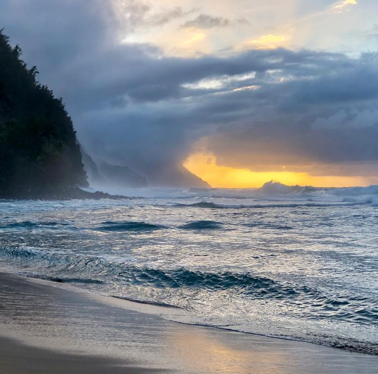 black sand beaches