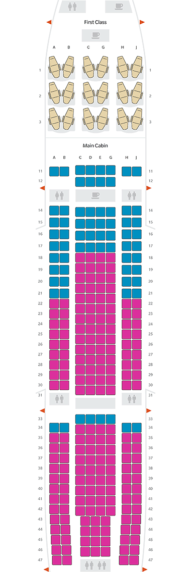 hawaiian airlines a330 seat map