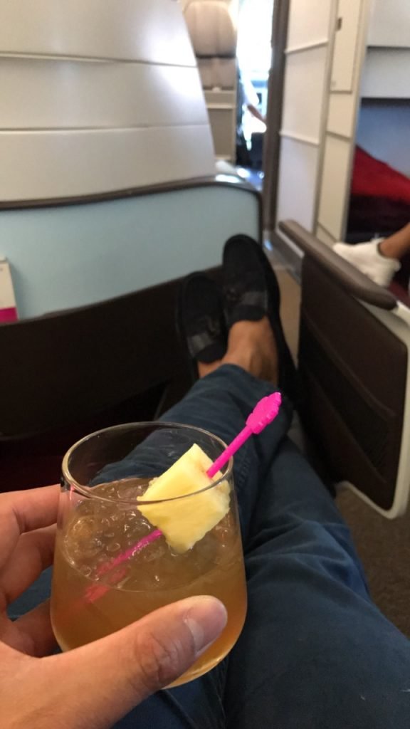 Hawaiian airlines business class mai tai